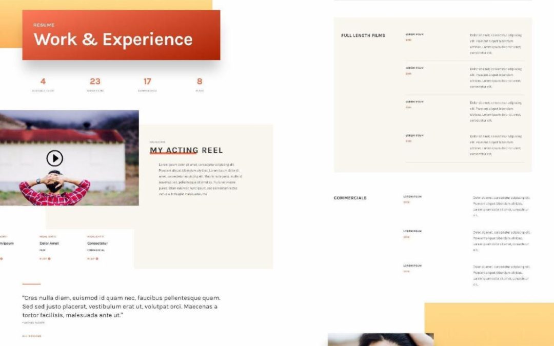 ET – Actor CV Resume Page