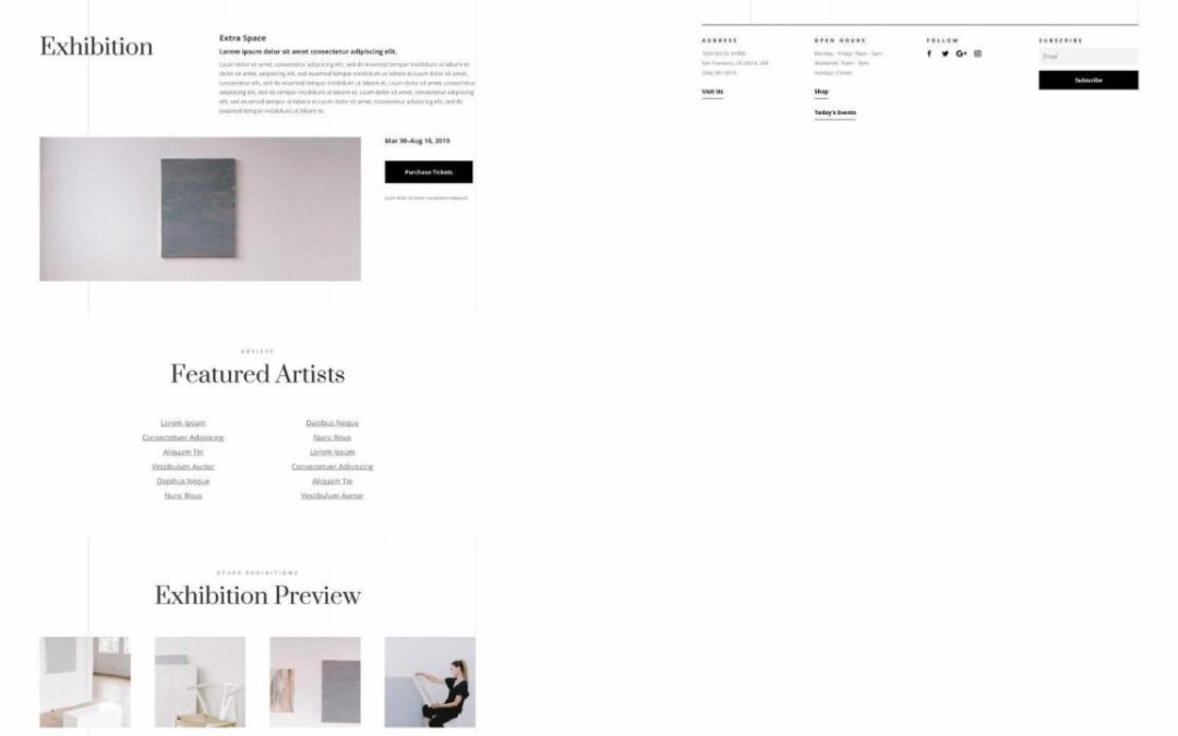 ET – Art Gallery Event Page