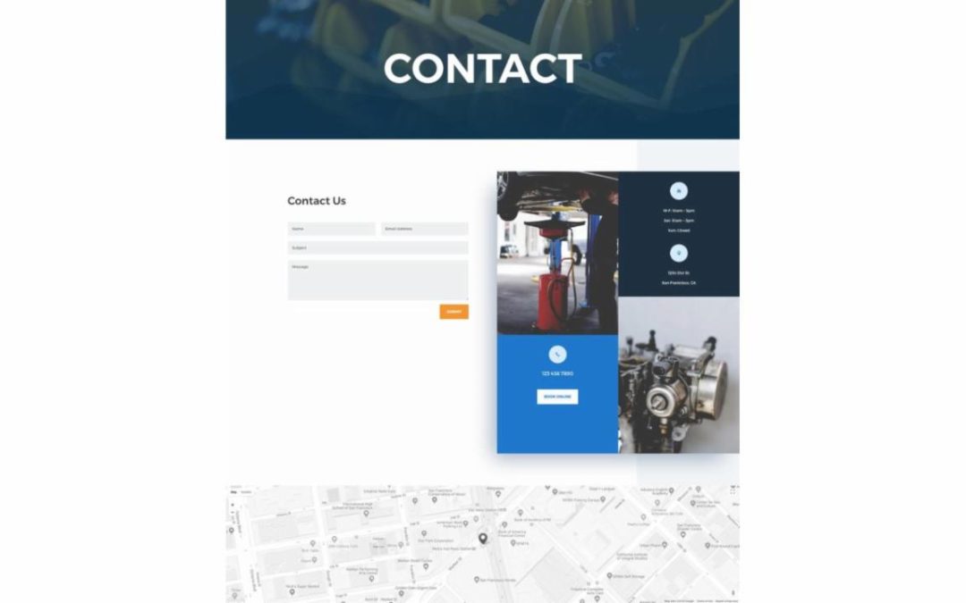 ET – Auto Repair Contact Page