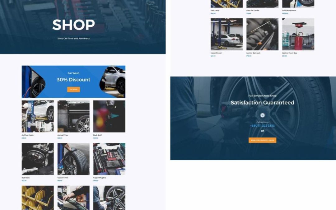 ET – Auto Repair Shop Page