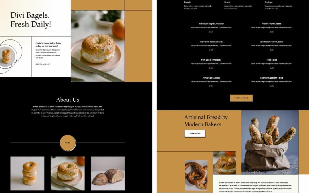 ET – Bagel Shop Landing Page