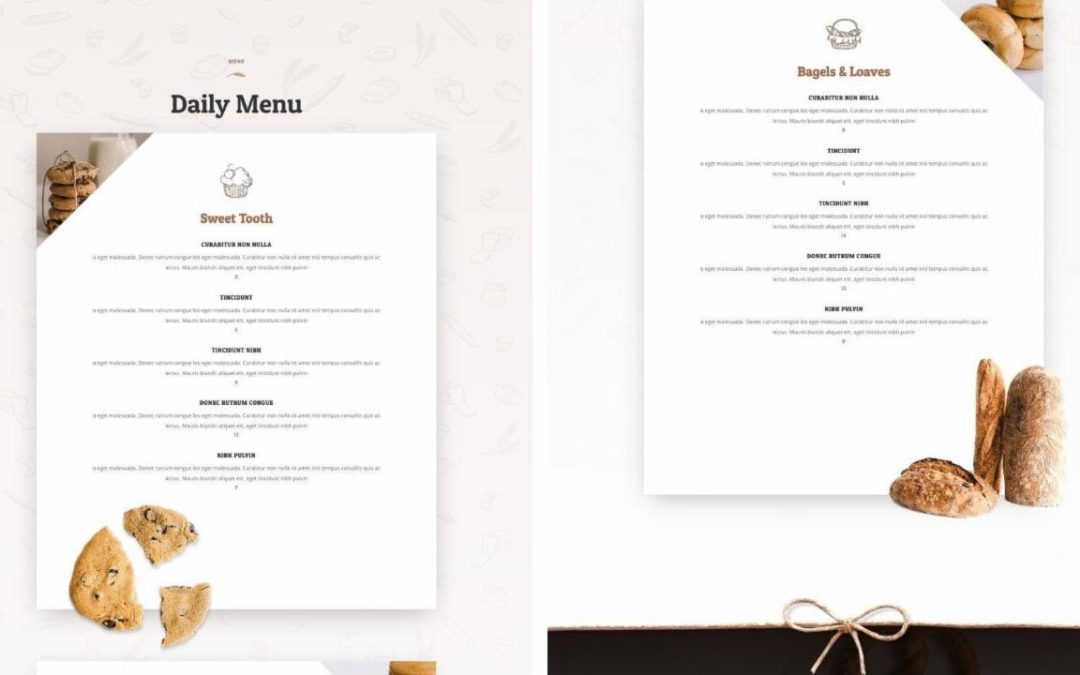 ET – Bakery Menu Page