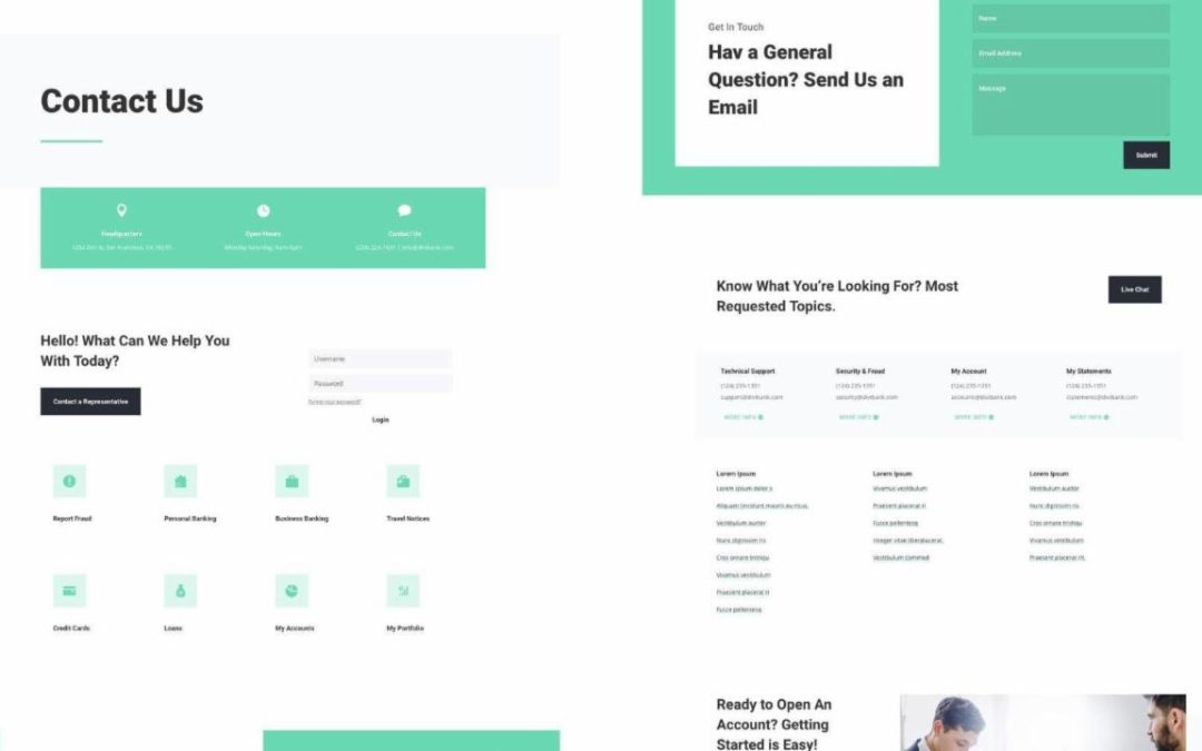 ET – Bank Contact Page