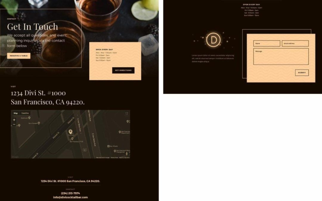 ET – Bar Contact Page
