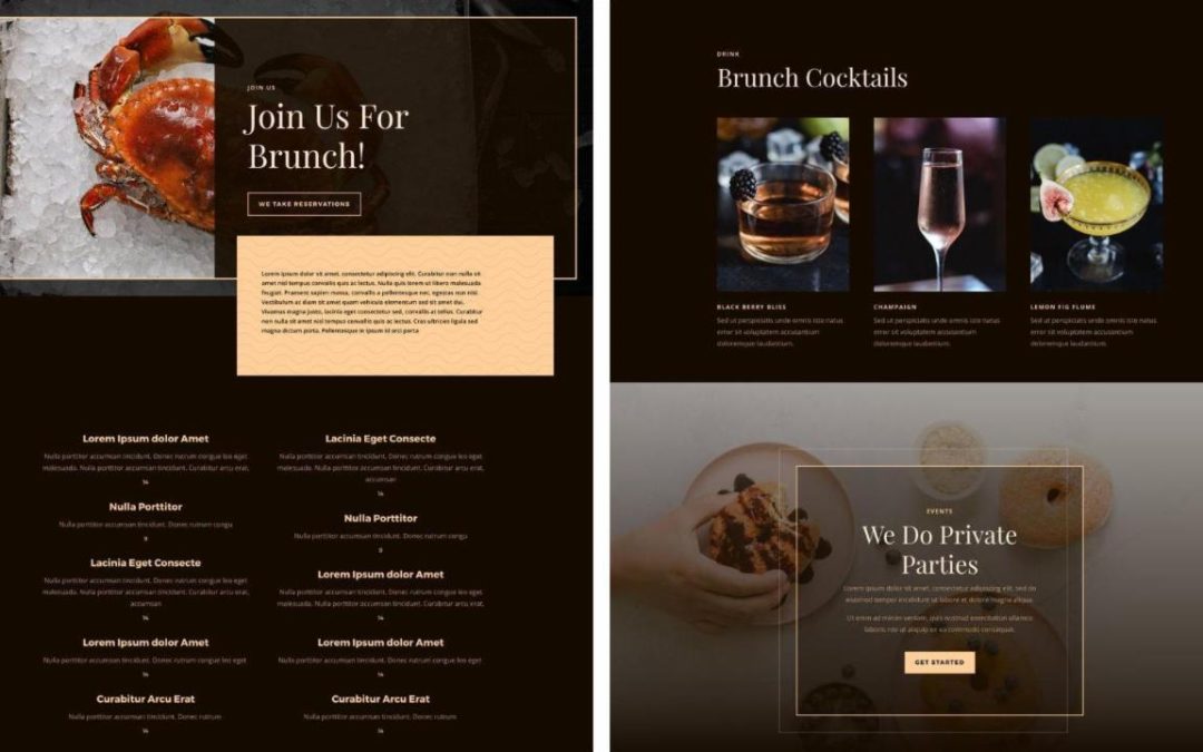 ET – Bar Menu Page