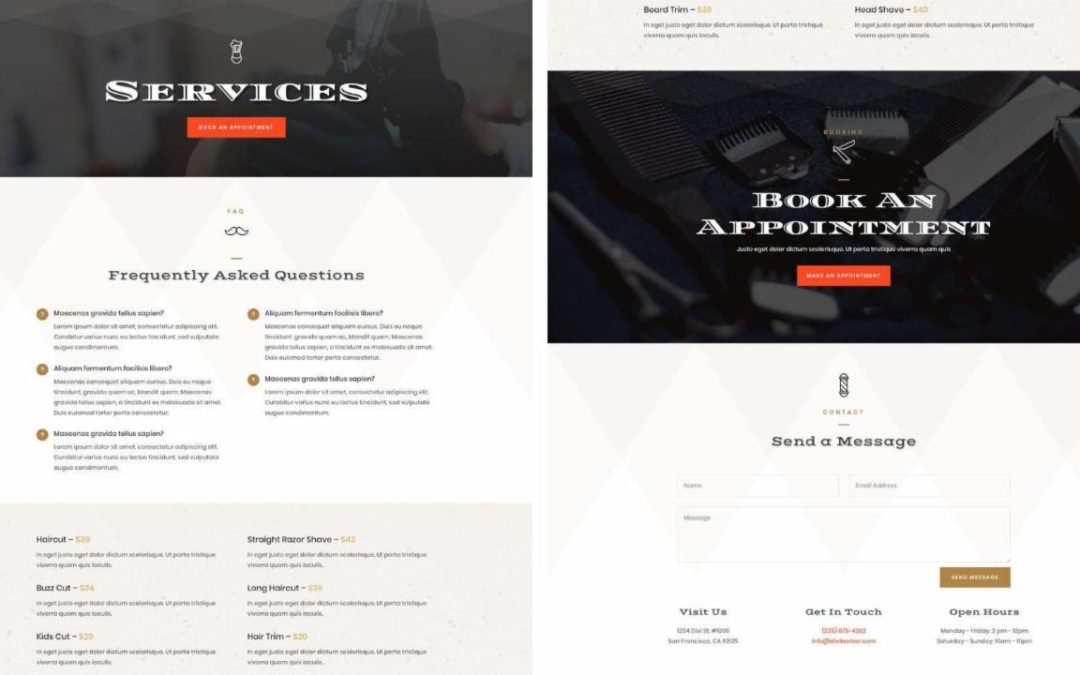 ET – Barber Shop Services Page