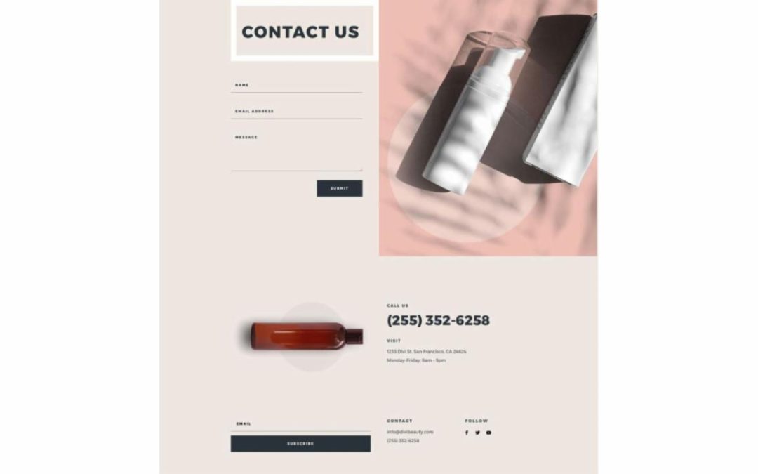 ET – Beauty Product Contact Page