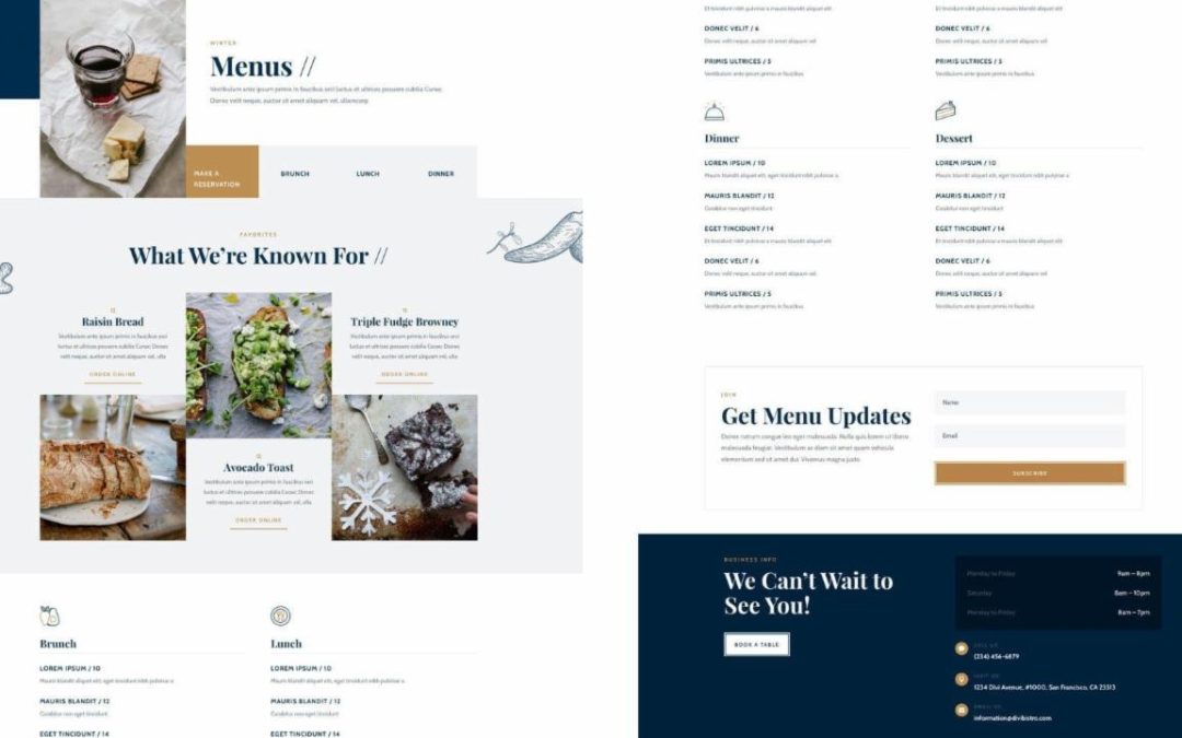 ET – Bistro Menu Page