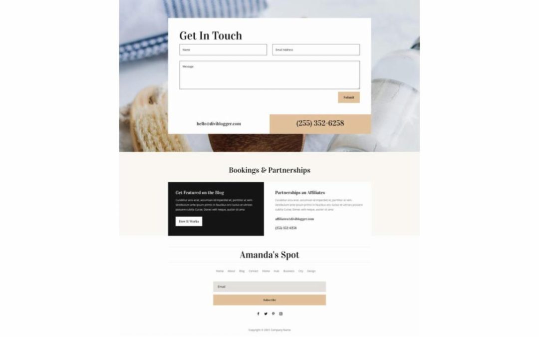 ET – Blogger Contact Page