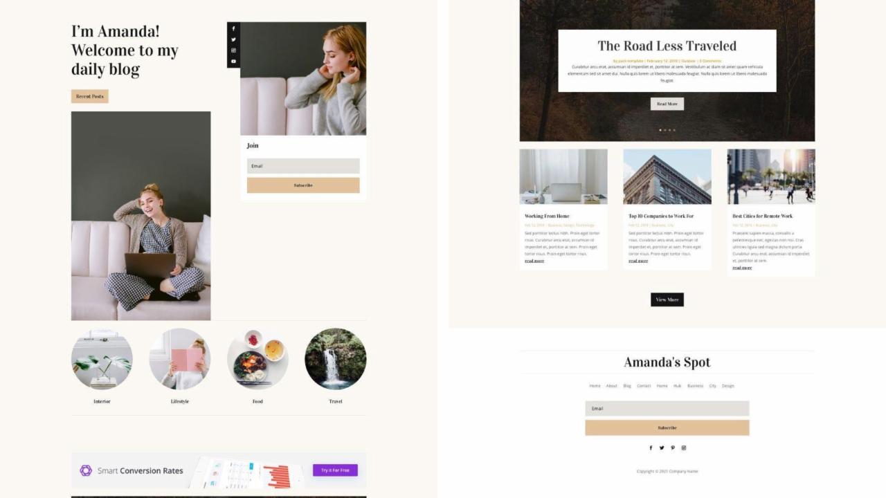 Blog Home Screen ET - Blogger Home Page