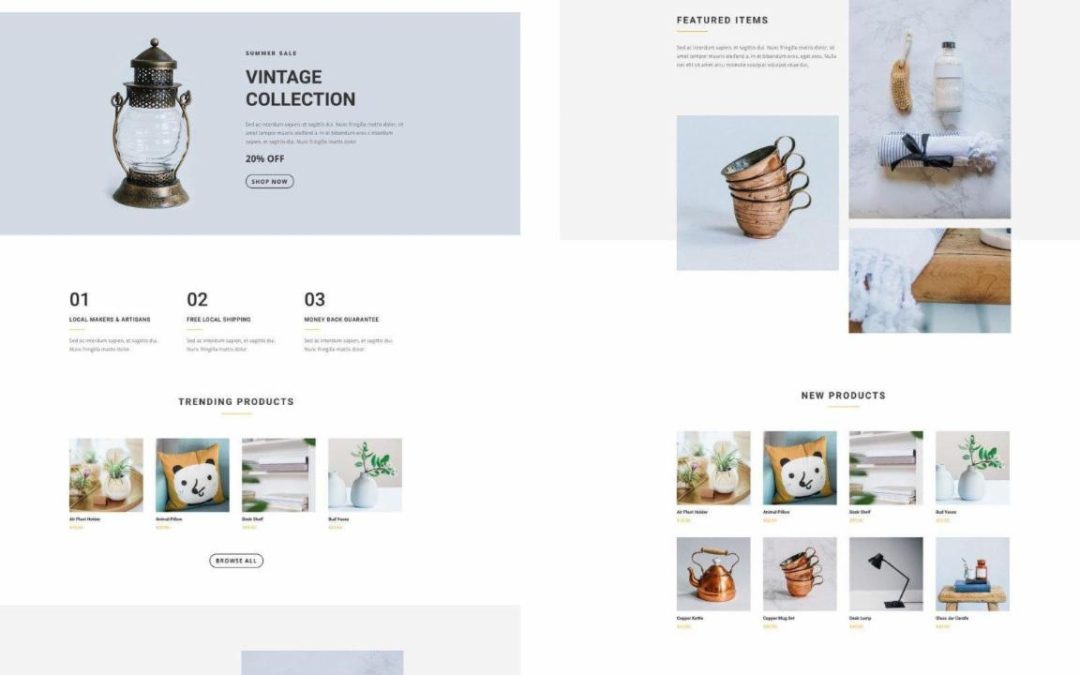 ET – Boutique Landing Page