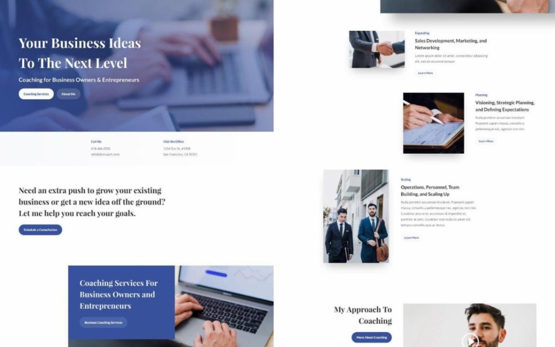 ET – Business Coach Landing Page