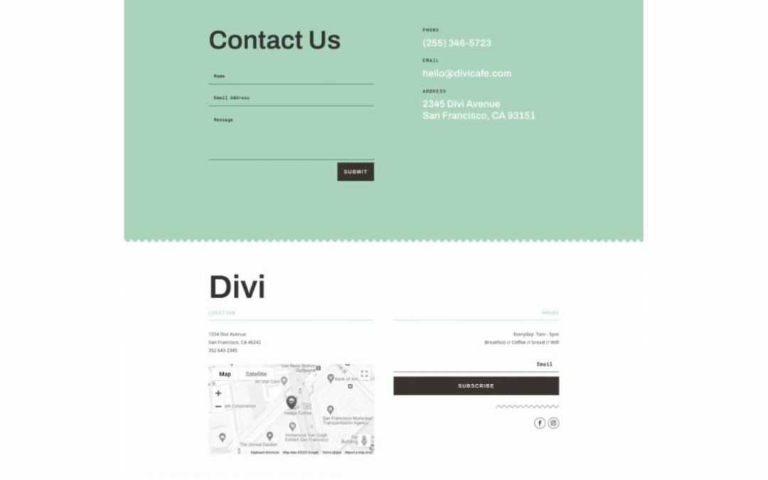 ET – Cafe Contact Page