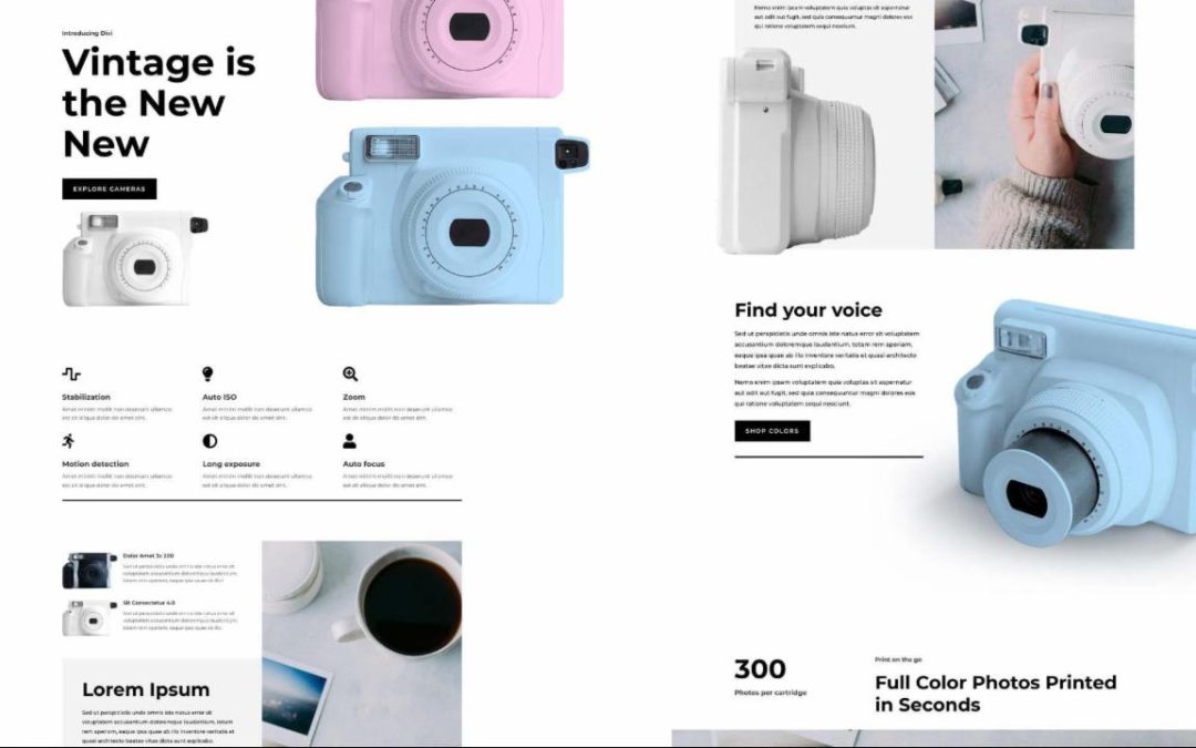 ET – Camera Product Landing Page