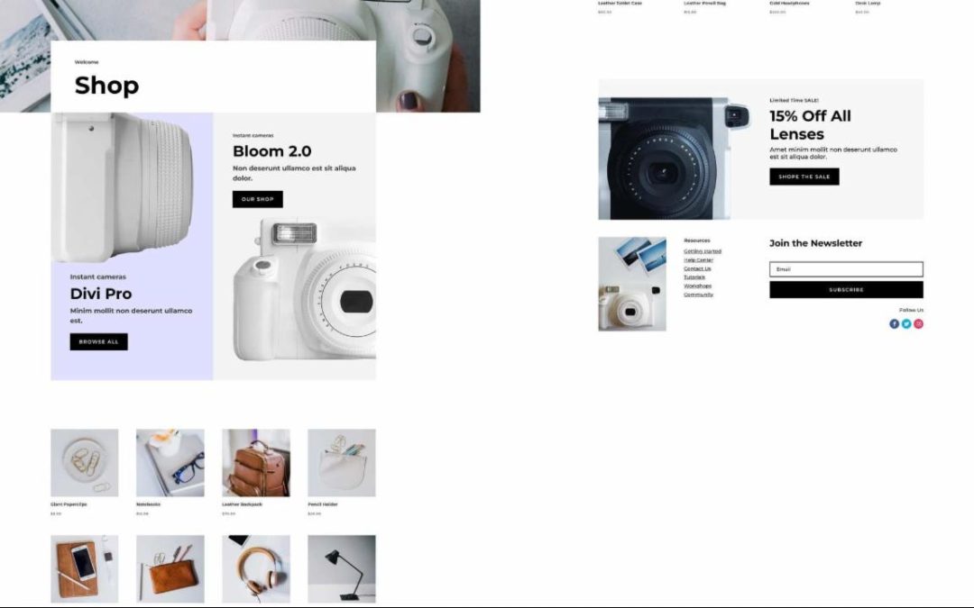 ET – Camera Product Shop Page