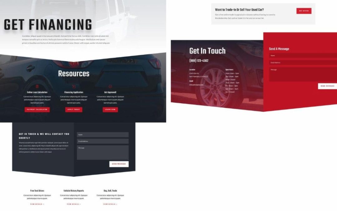 ET – Car Dealer Financing Page