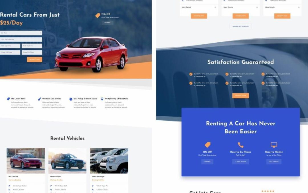 ET – Car Rental Landing Page