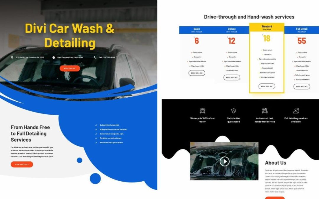 ET – Car Wash Landing Page