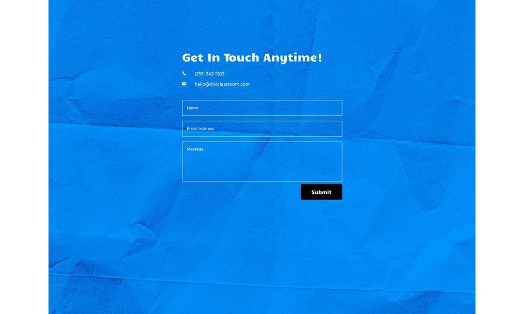 ET – Classroom Contact Page