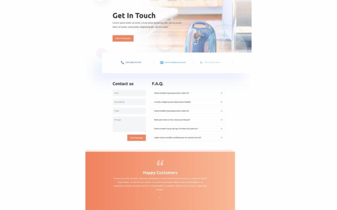ET – Cleaning Company Contact Page