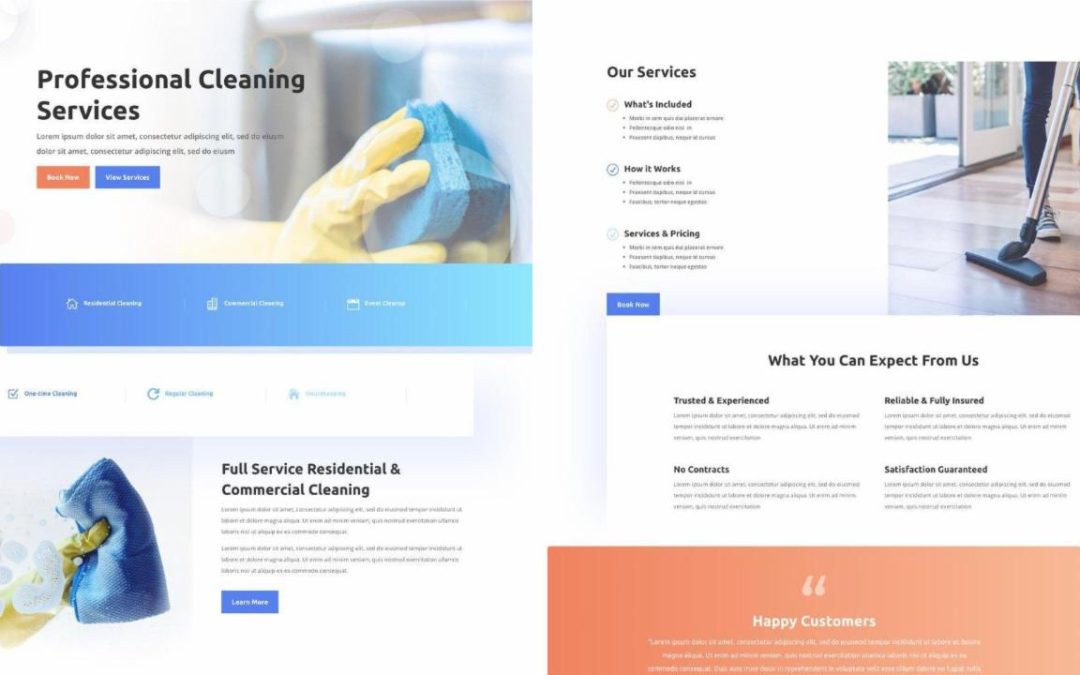 ET – Cleaning Company Landing Page