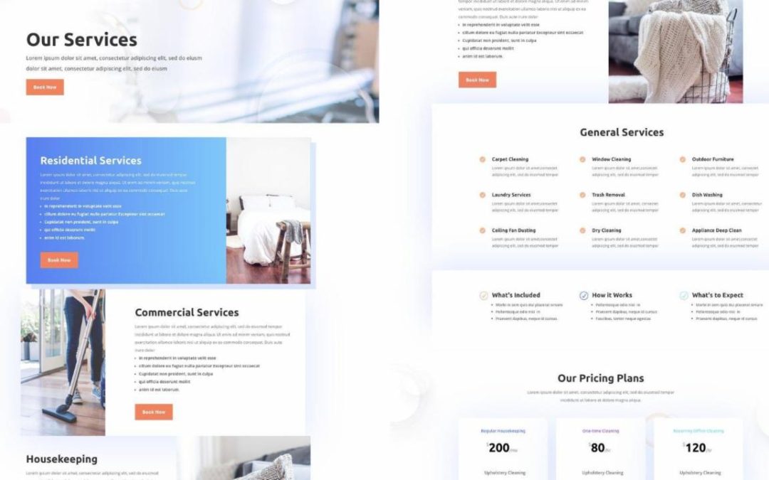 ET – Cleaning Company Services Page