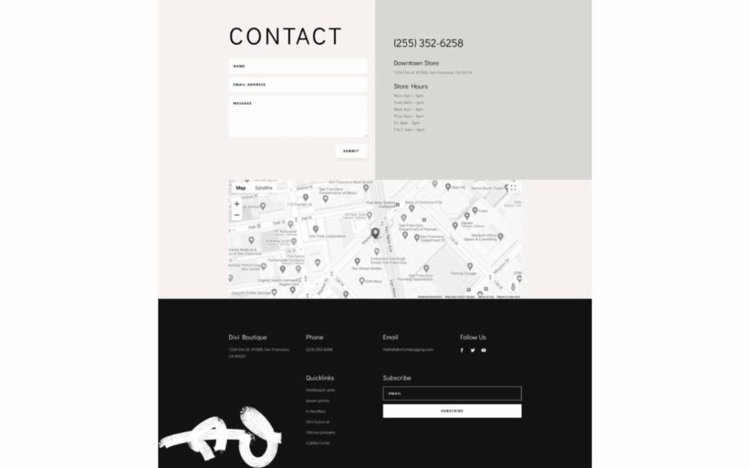 ET – Clothing Store Contact Page