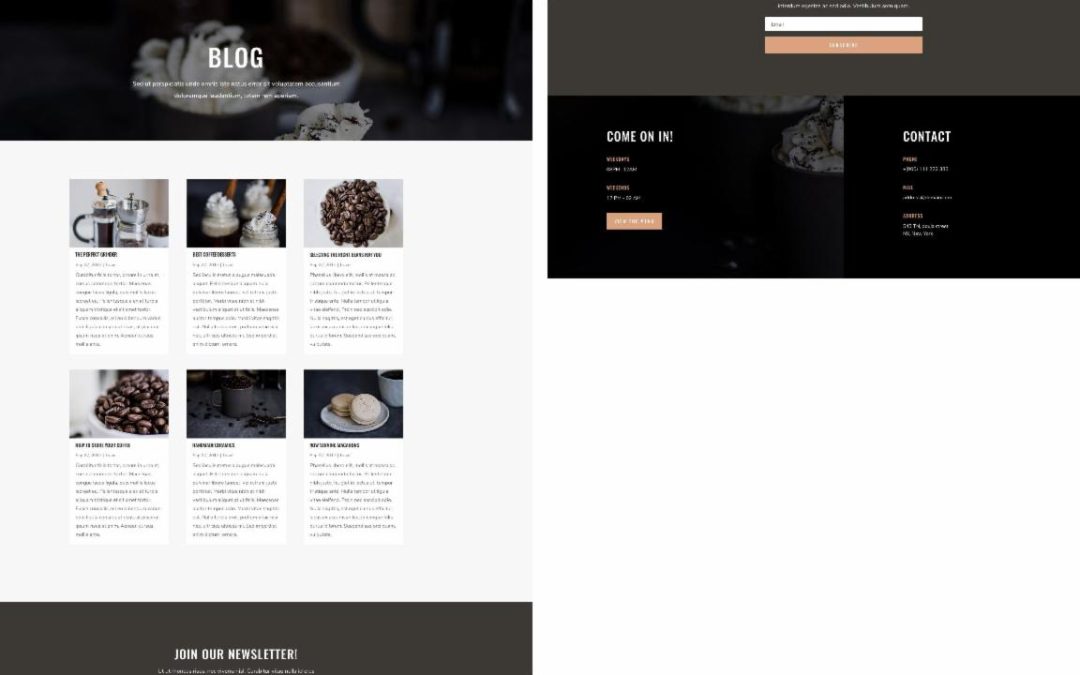 ET – Coffee Shop Blog Page