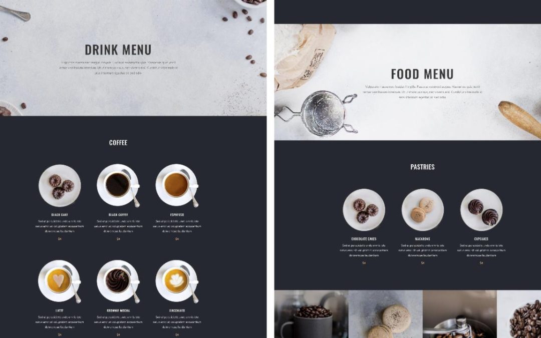 ET – Coffee Shop Menu Page