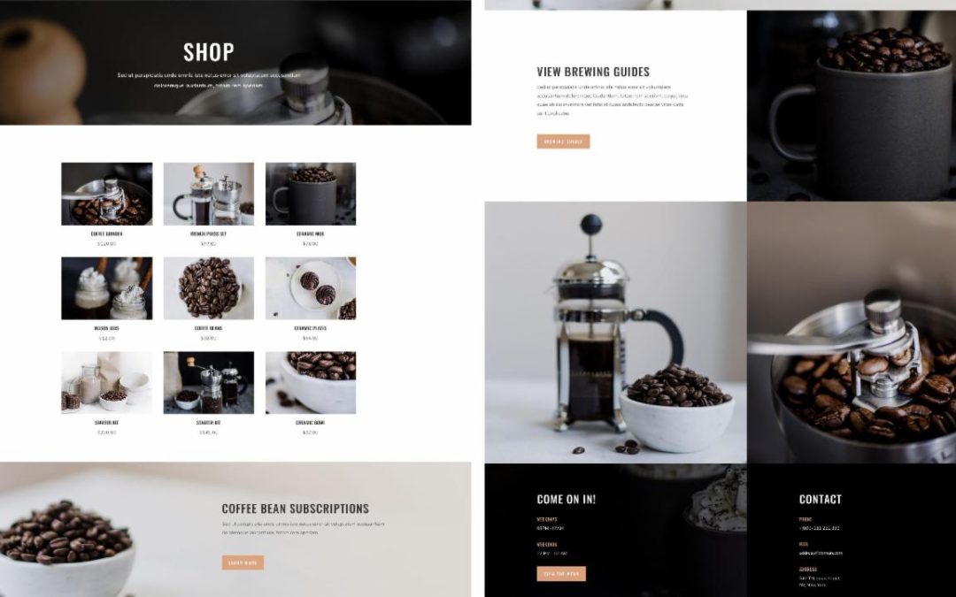 ET – Coffee Shop Shop Page
