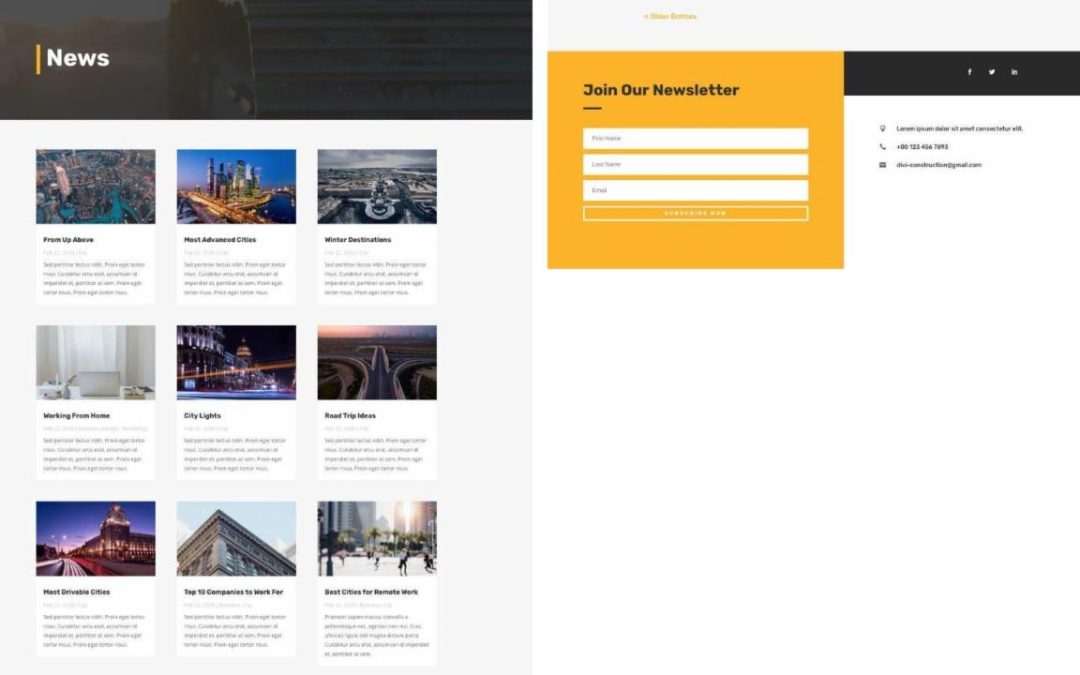 ET – Construction Company Blog Page