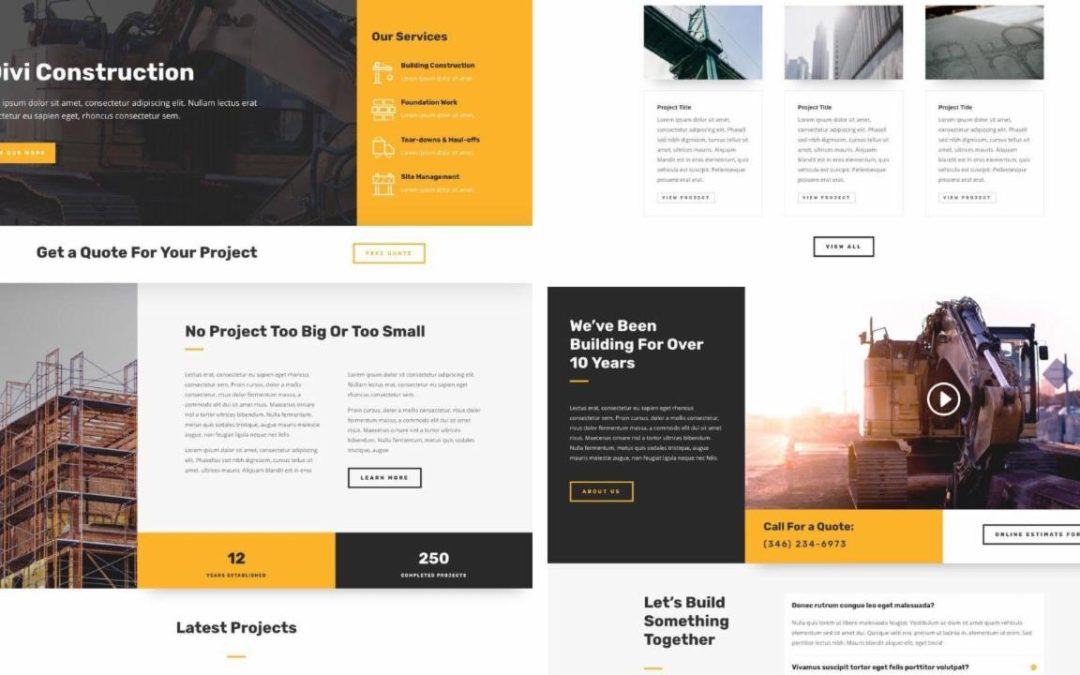 ET – Construction Company Landing Page