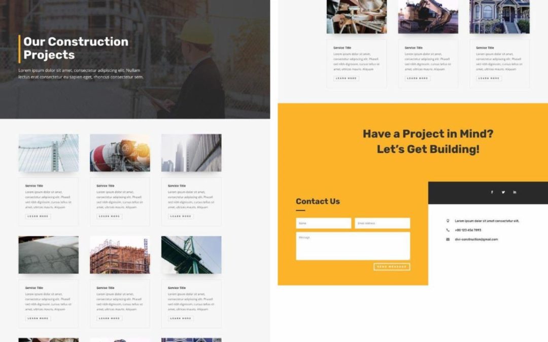 ET – Construction Company Portfolio Page