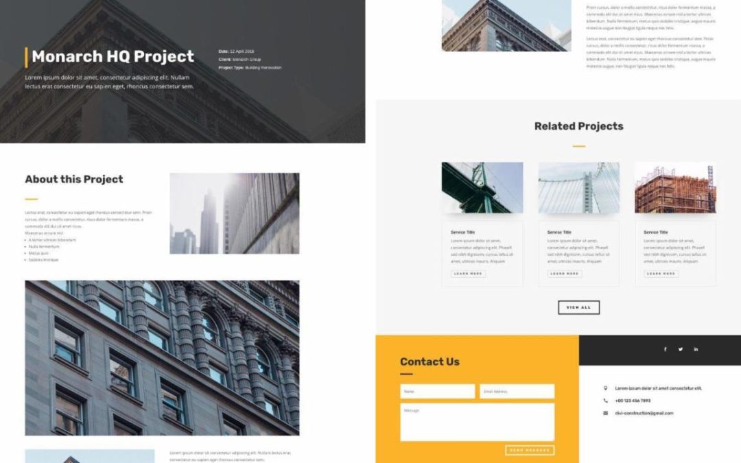 ET – Construction Company Project Page