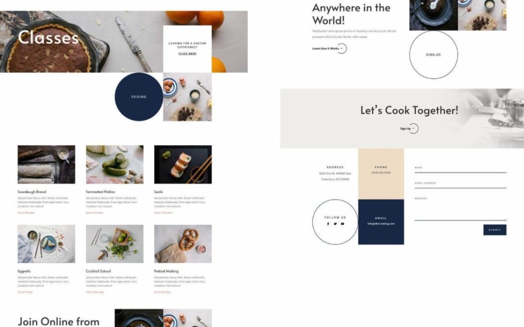 ET – Cooking School Classes Page