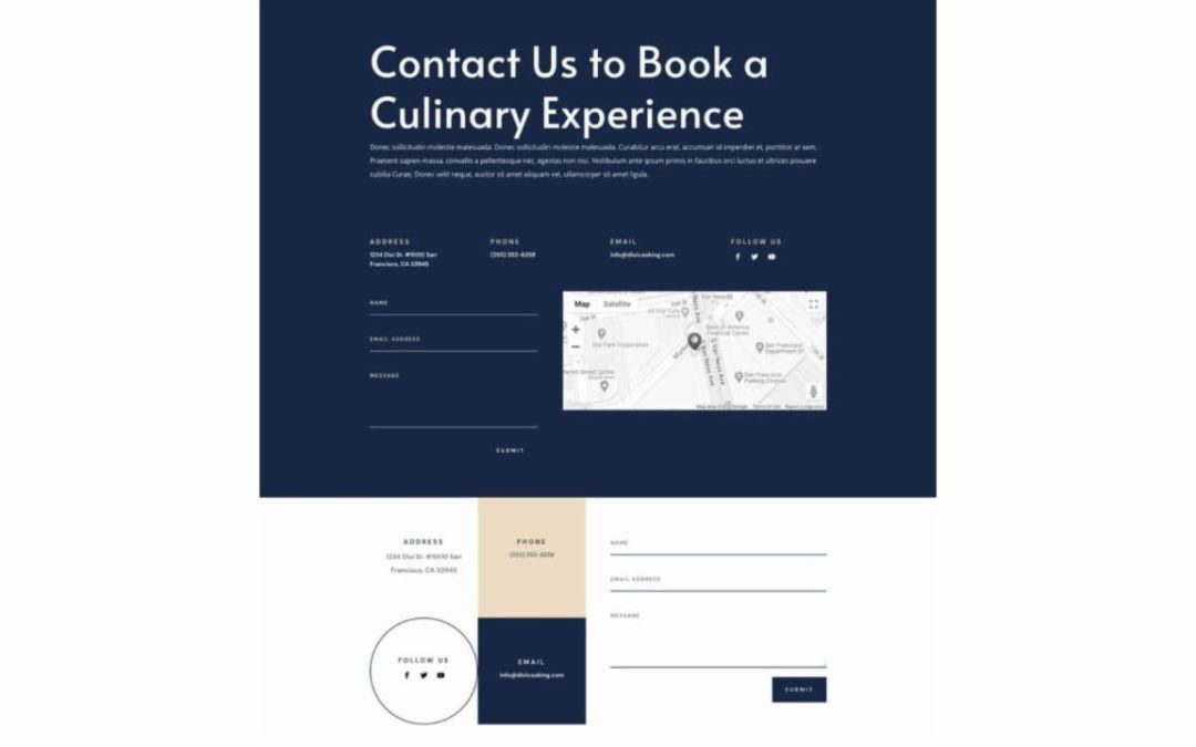 ET – Cooking School Contact Page