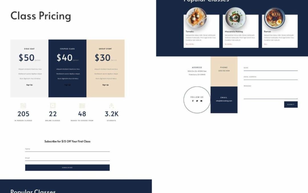 ET – Cooking School Pricing Page