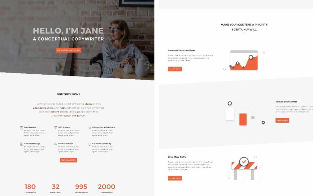 ET – Copywriter Landing Page