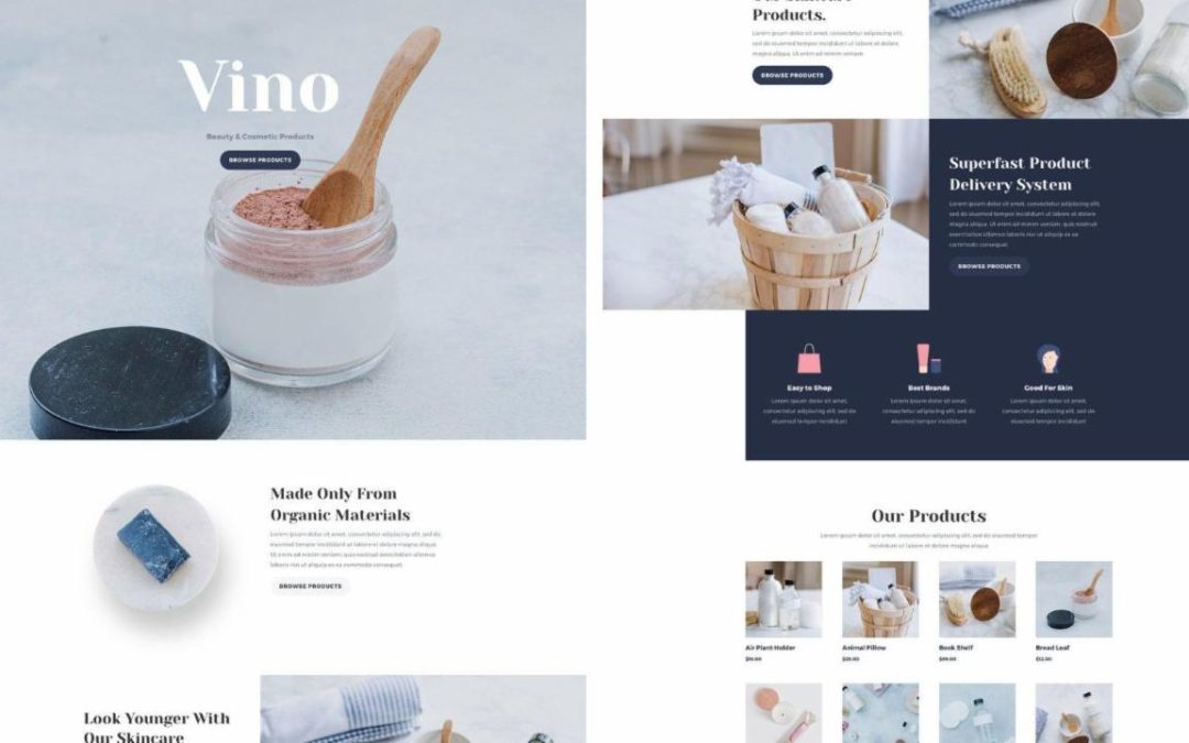 ET – Cosmetics Shop Landing Page