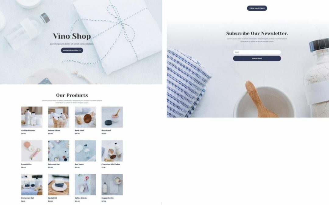 ET – Cosmetics Shop Shop Page