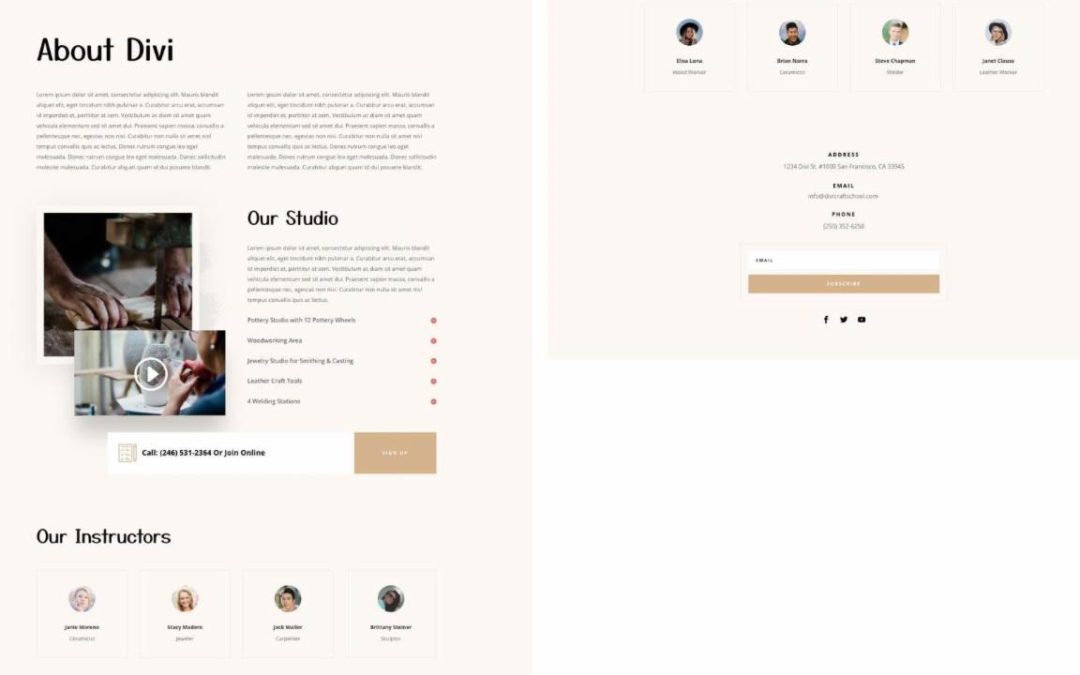 ET – Craft School About Page
