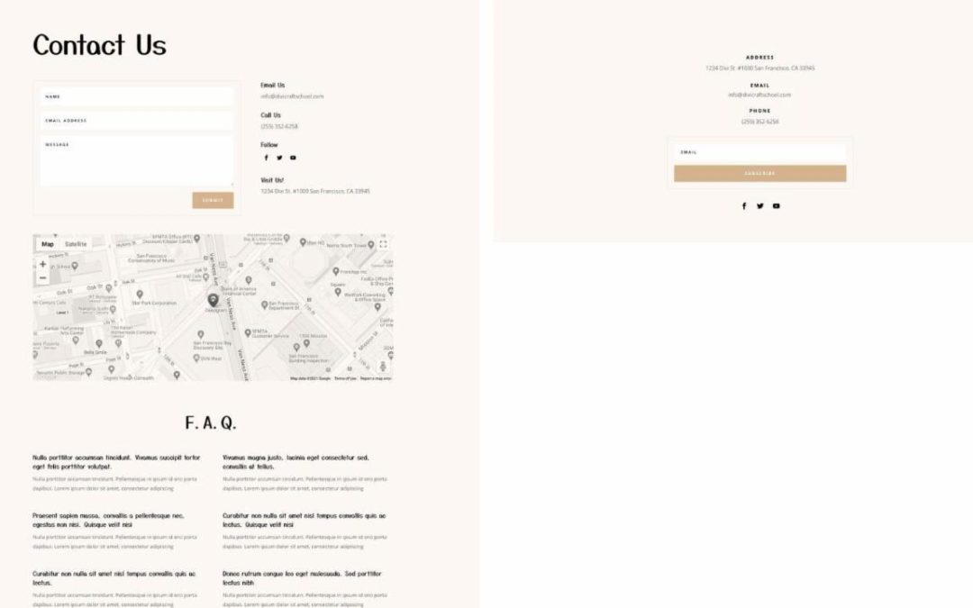 ET – Craft School Contact Page