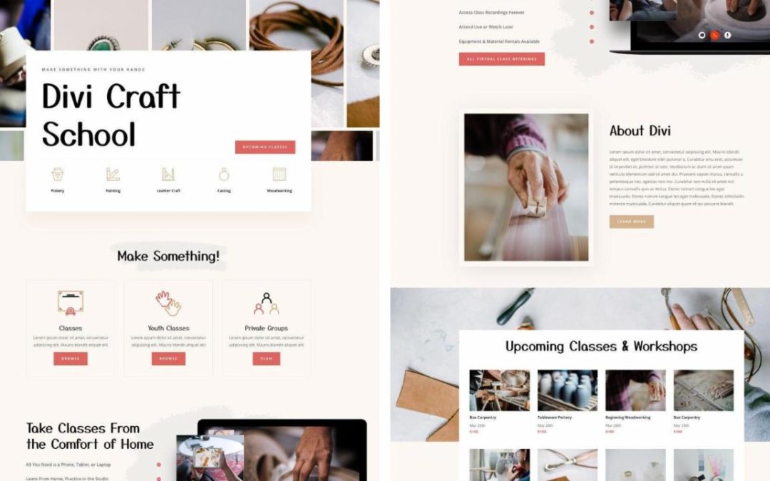 ET – Craft School Landing Page