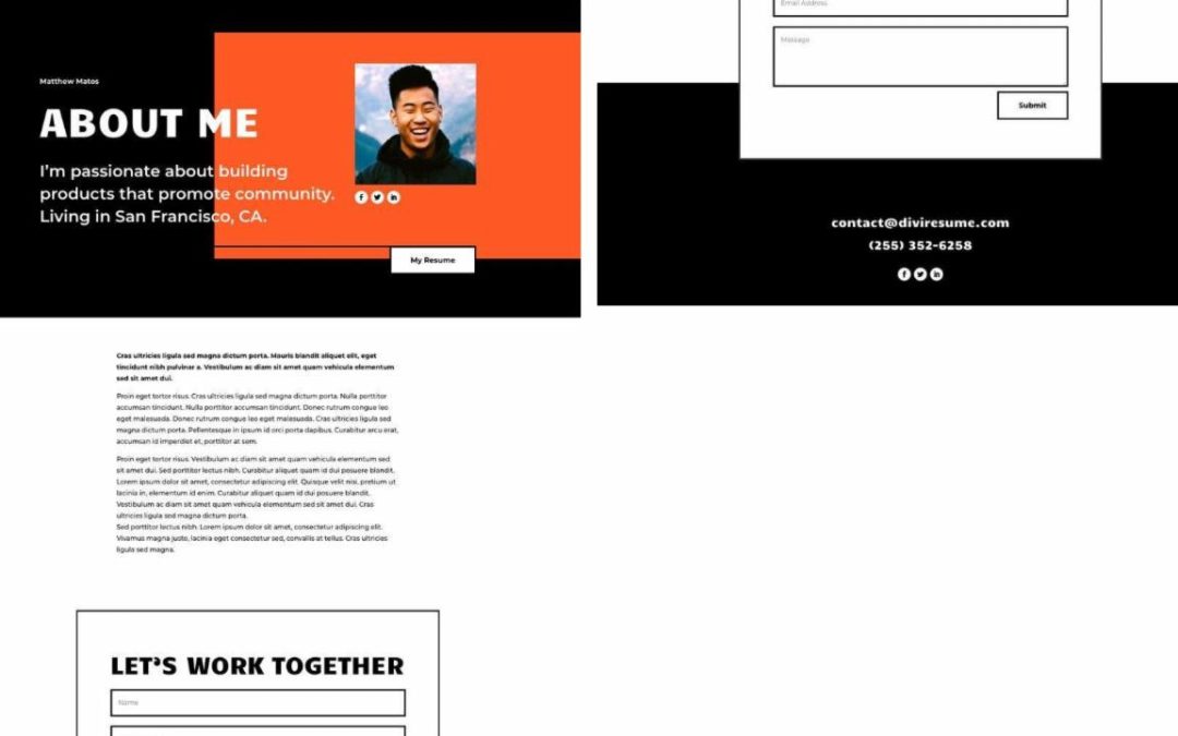 ET – Creative CV About Page