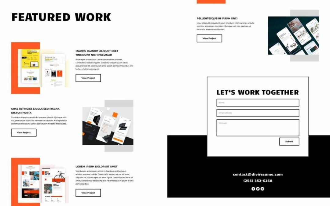 ET – Creative CV Portfolio Page