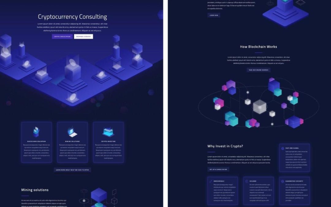 ET – Cryptocurrency Landing Page