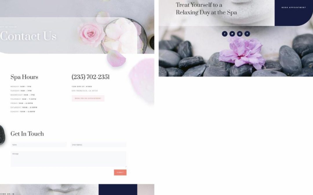 ET – Day Spa Contact Page