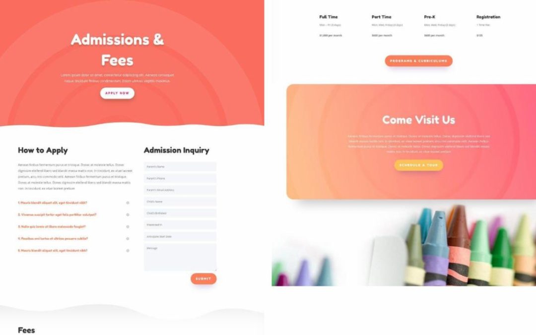 ET – Daycare Pricing Page