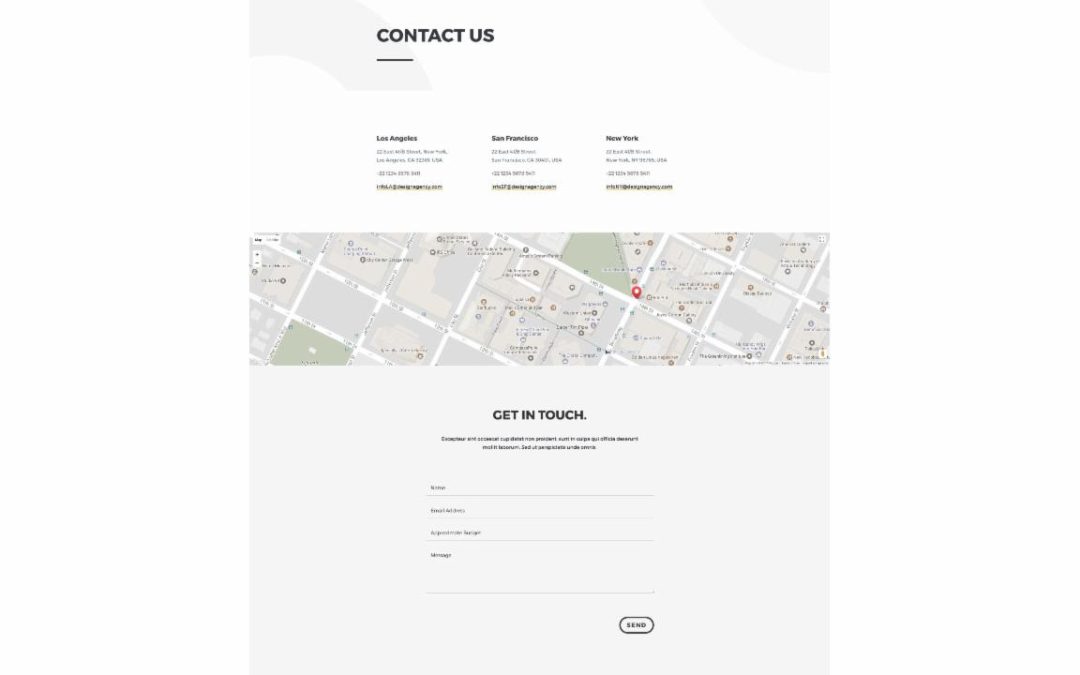 ET – Design Agency Contact Page