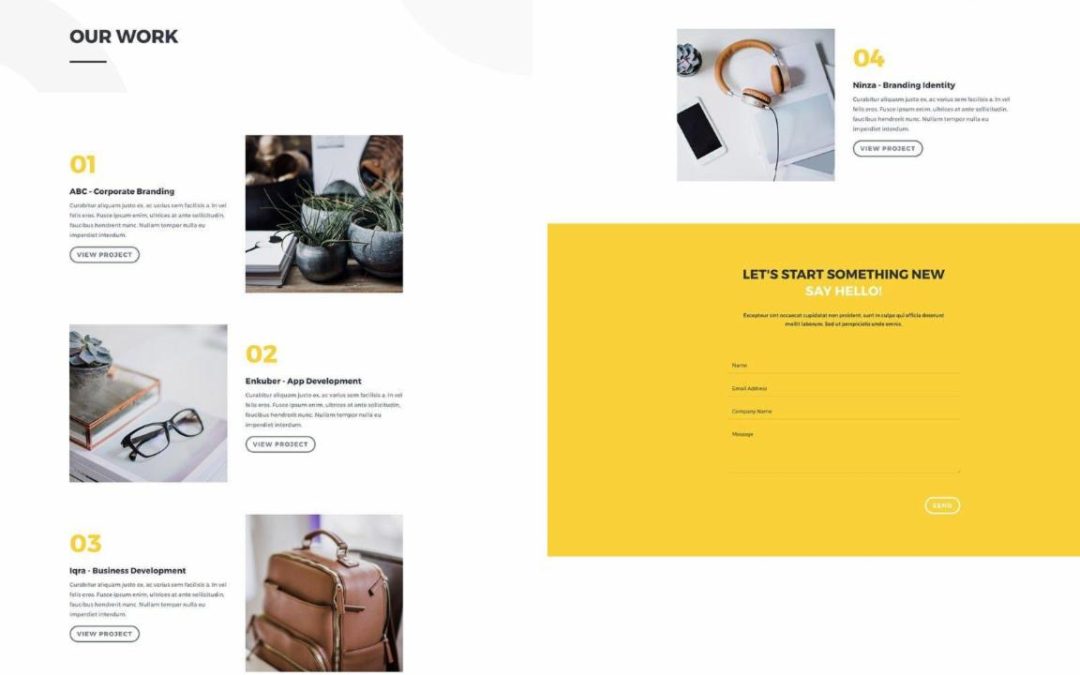 ET – Design Agency Portfolio Page